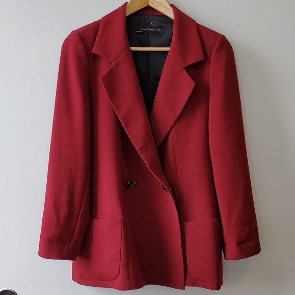 Zara Jackets & Blazers - Zara wine blazer jacket